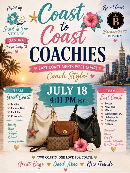 Coach Handbags - Coach Leather Shoulder Bag Trio in Cream, Brown, Black